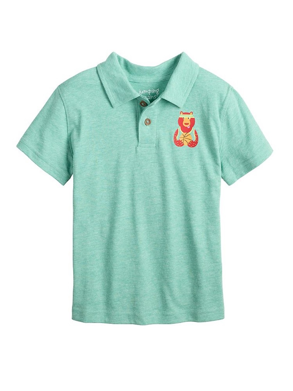 🦉 Mint Green Kids' Polo Shirt with Bear Patch size 12 months